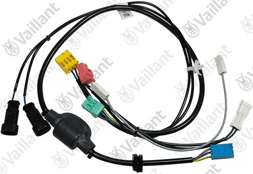 Vaillant Kabelbaum mit mehreren Anschlusssteckern in verschiedenen Farben, zur Verwendung für elektrische Verbindungen in Heizungsgeräten.
